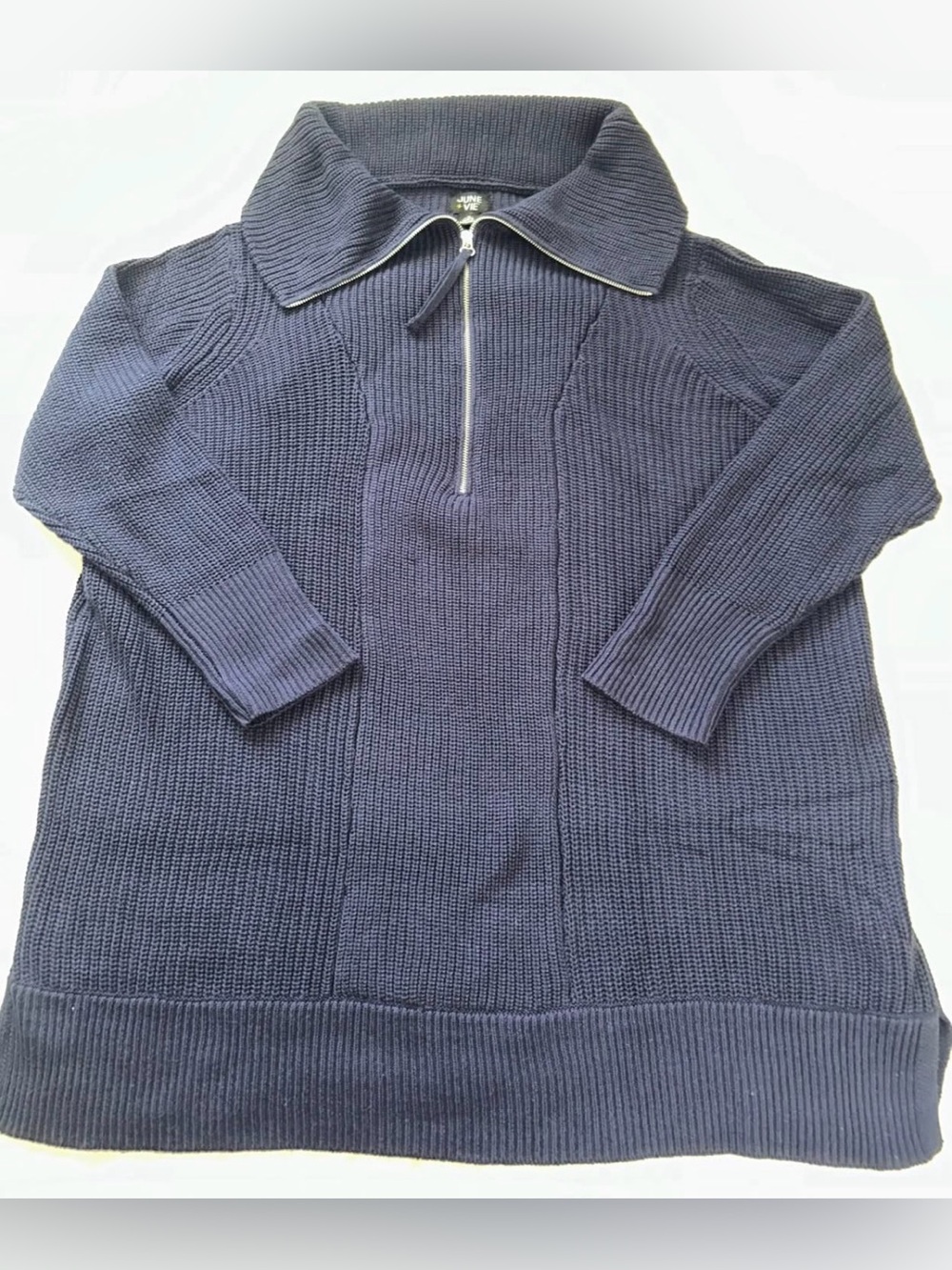 June + Vie navy blue long sweater Size 22/24